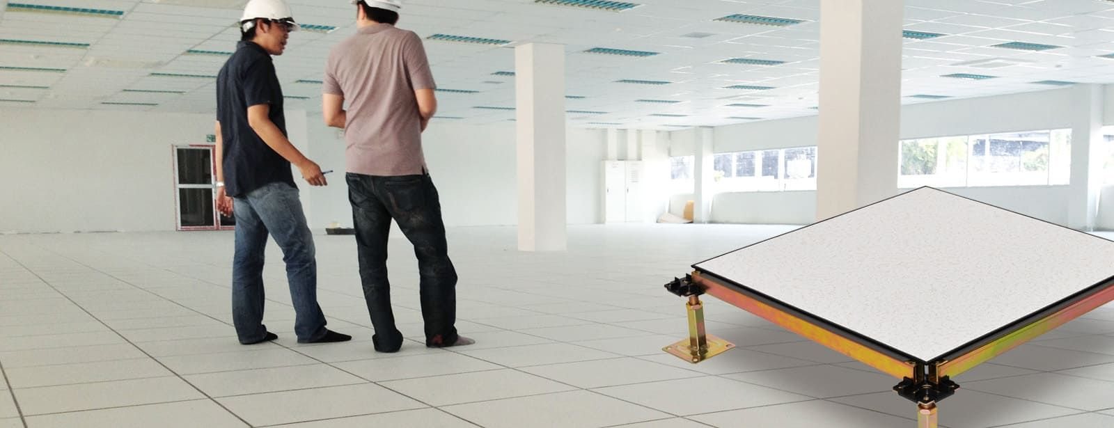 Office raised floor installation